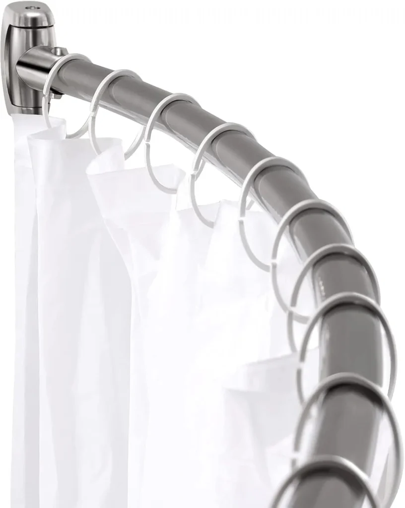 Stainless steel chrome shower rod corrosion resistant