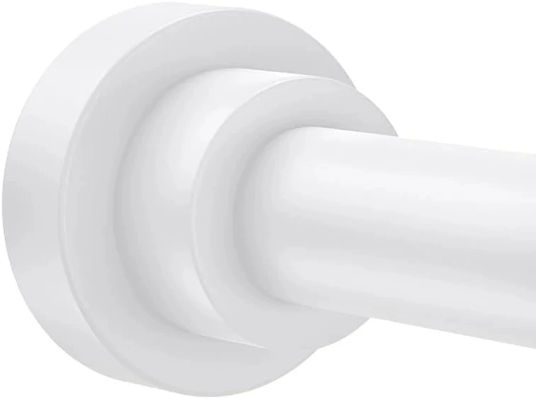 Reflective chrome shower rod with smooth gliding surface