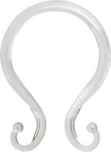 S-shaped shower curtain hooks with roller balls