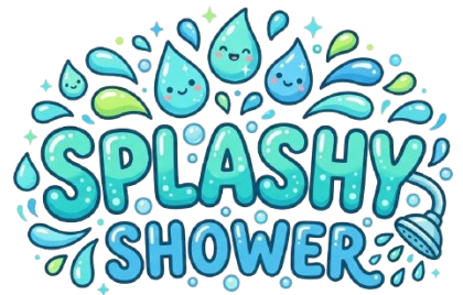 Splashy Shower Fun Bathroom Brand - Colorful Plastic Shower Curtains